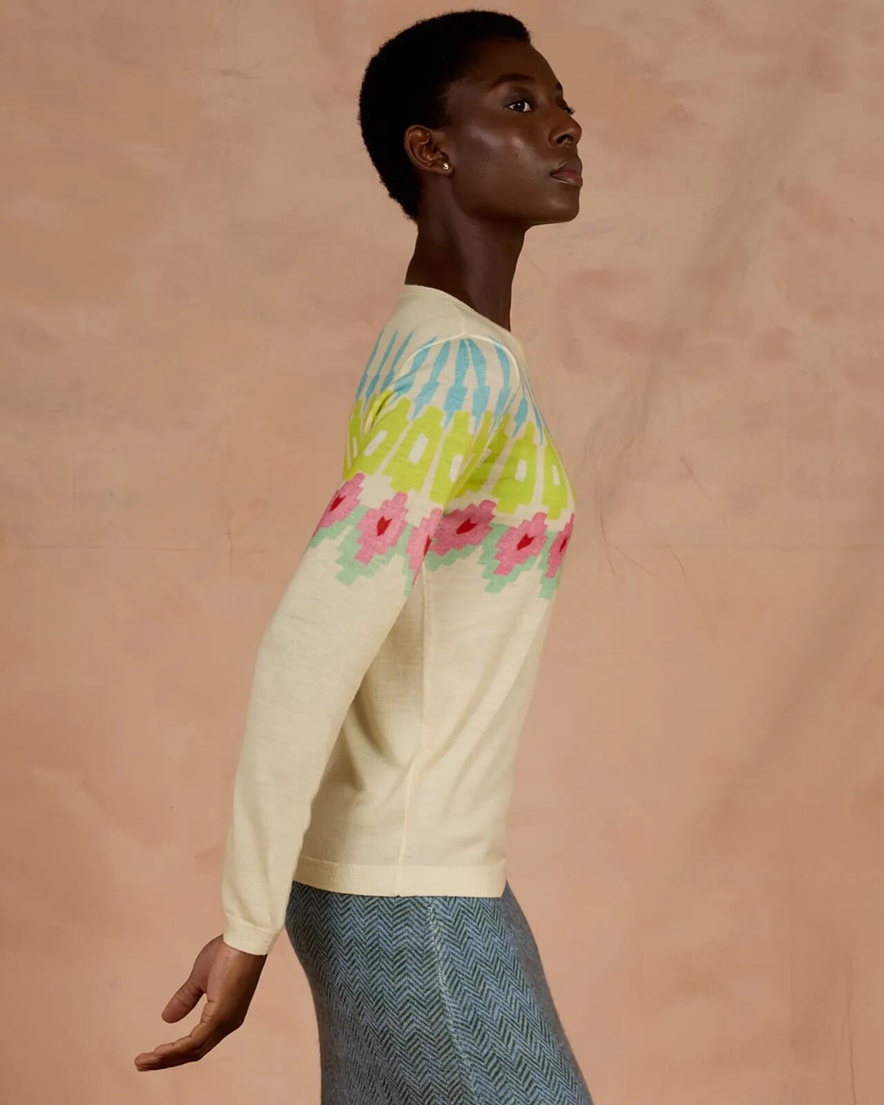 ABSTRACT PRINT CREWNECK JUMPER COL. 139