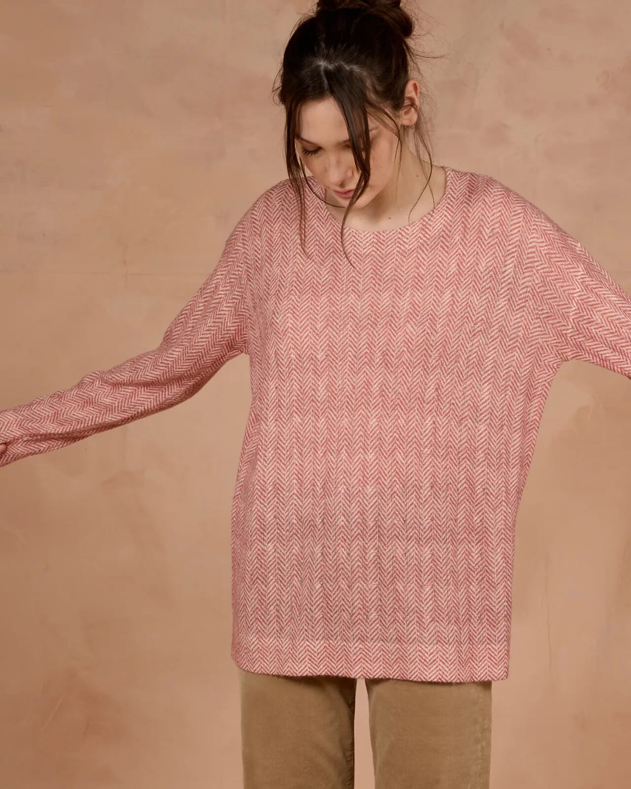 GEOMETRIC CREWNECK JUMPER  COL.185