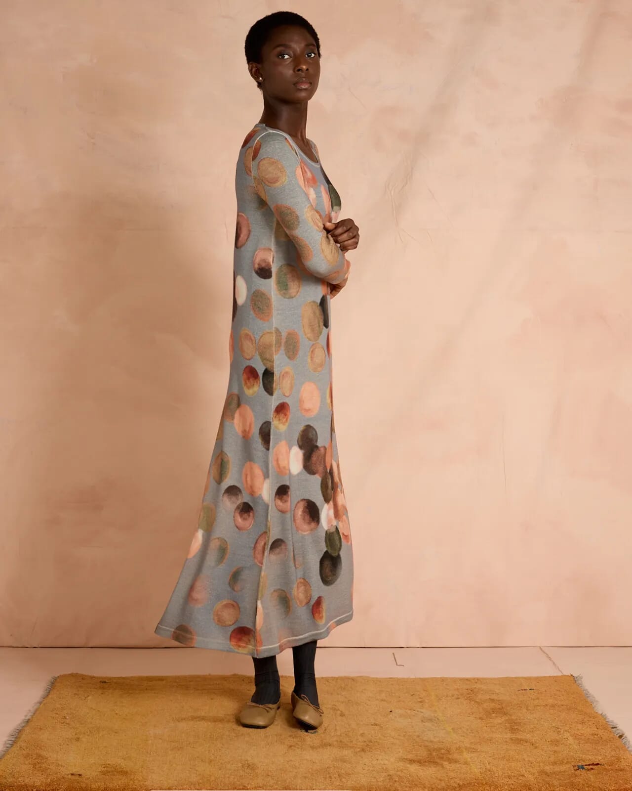 GEOMETRIC LONG DRESS COL.112