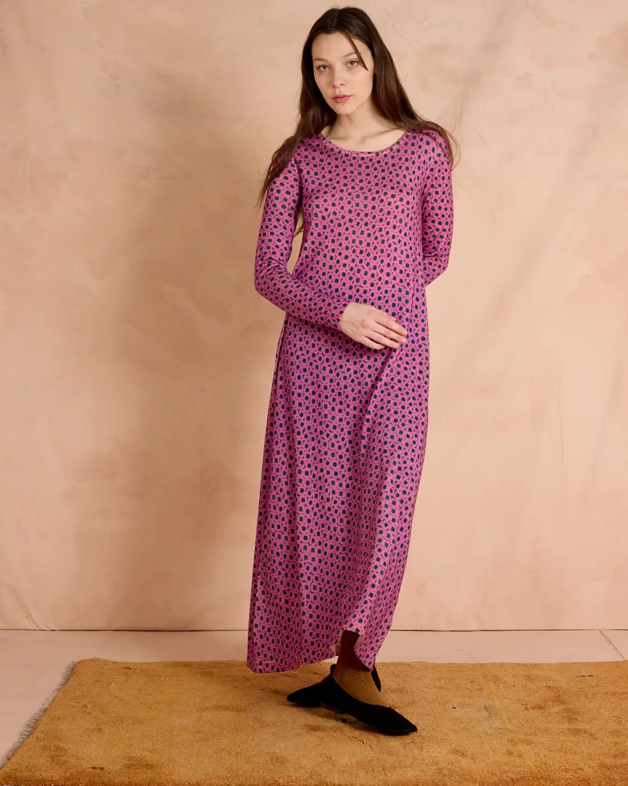 GEOMETRIC LONG DRESS COL.157