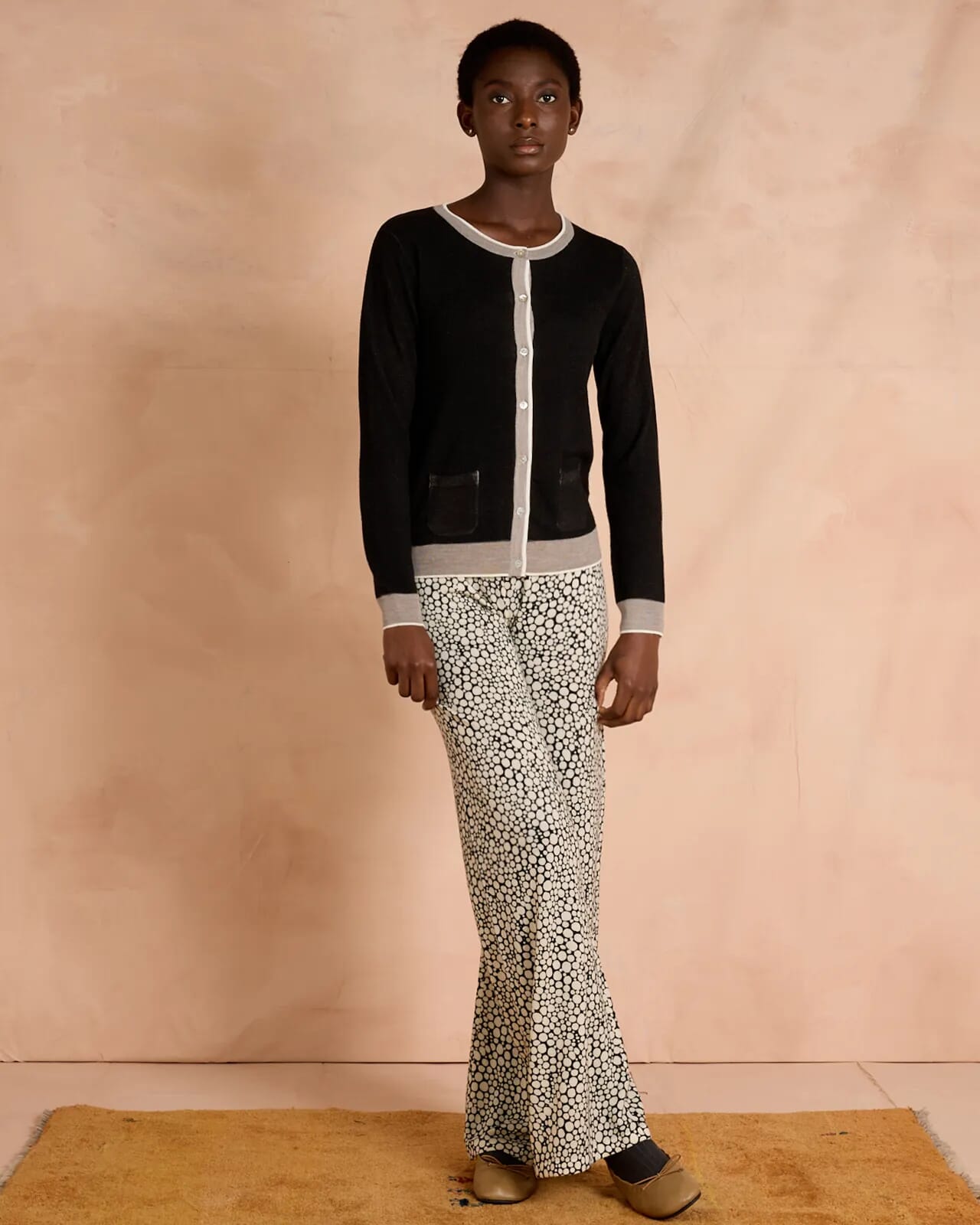 ABSTRACT PRINT LONG TROUSERS  COL.159