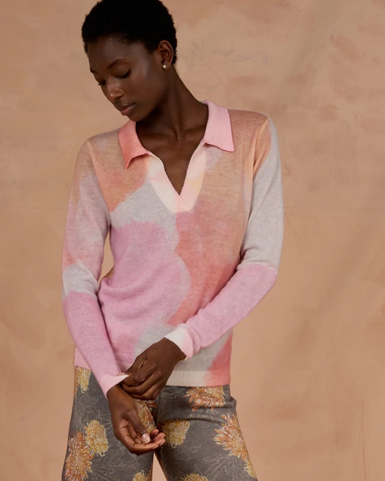 GEOMETRIC PRINT POLO COL.203