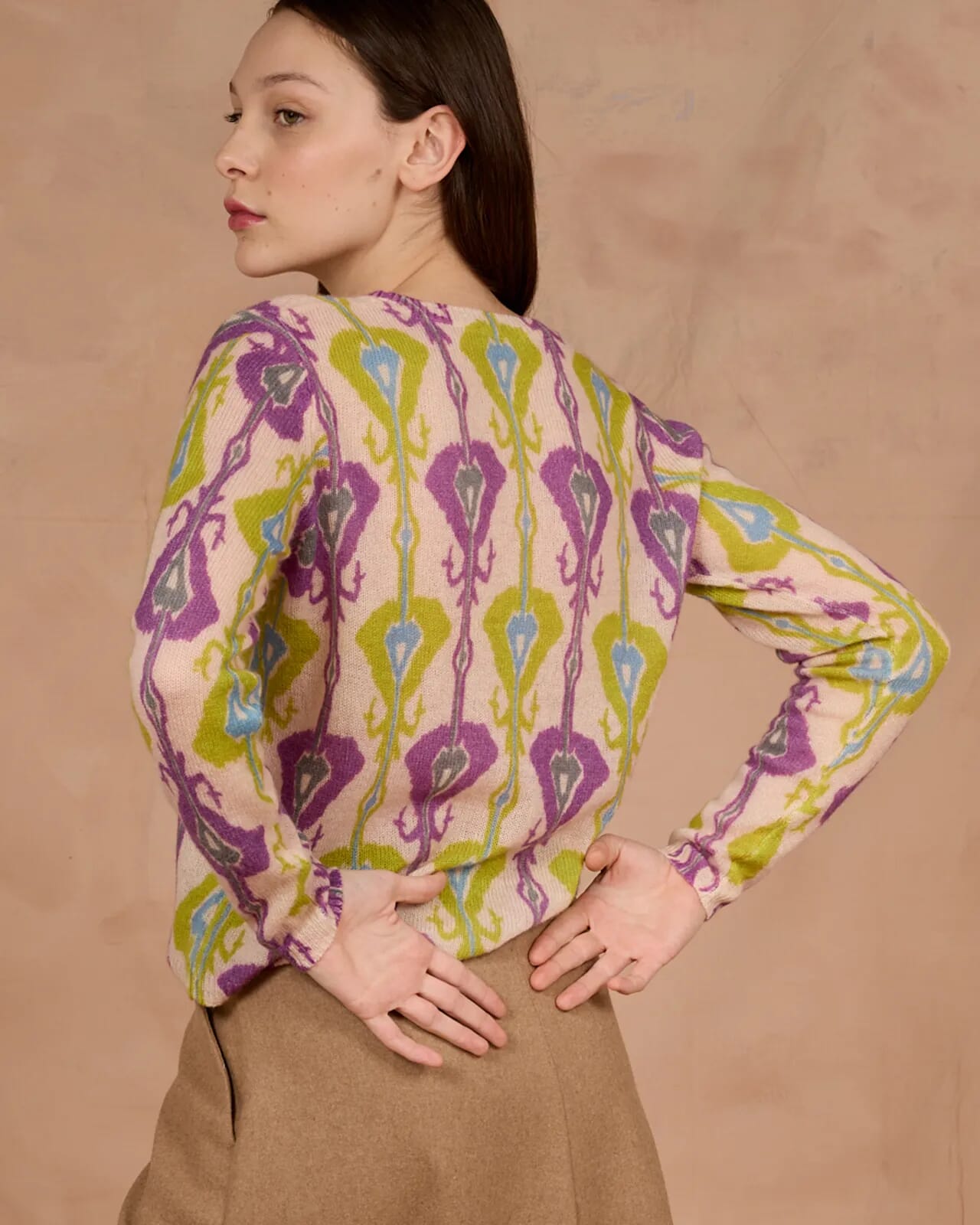 ABSTRACT PRINT CREWNECK JUMPER COL.152