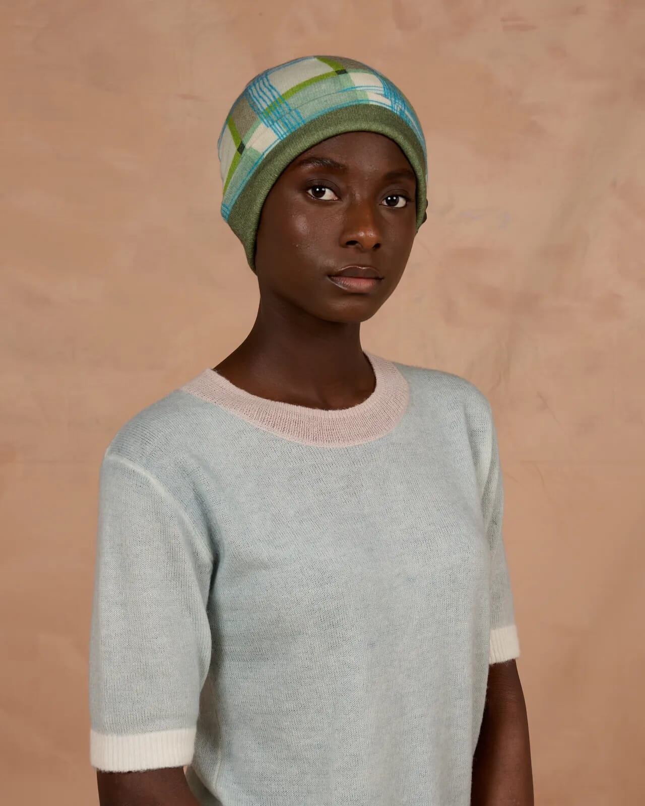 MULTI PRINT REVERSIBLE BEANIE  COL.007