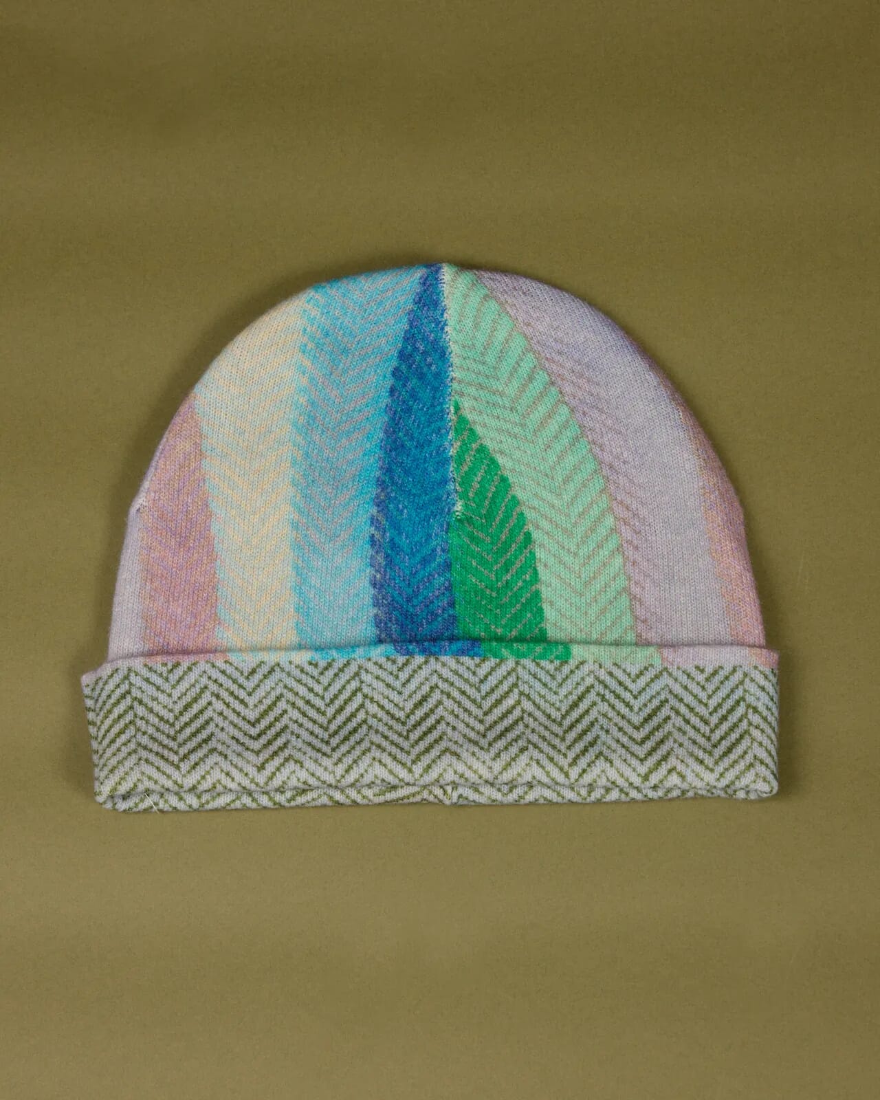 MULTI PRINT REVERSIBLE BEANIE  COL.014