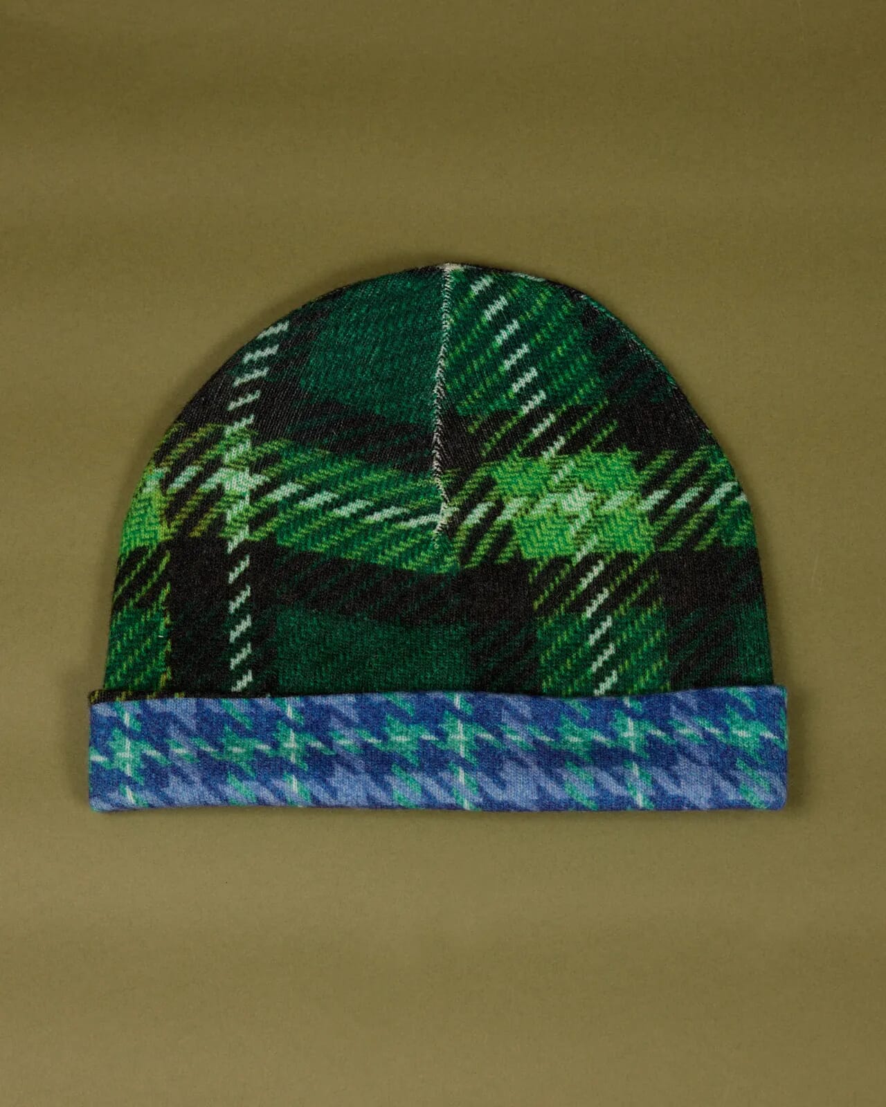 MULTI PRINT REVERSIBLE BEANIE  COL.016