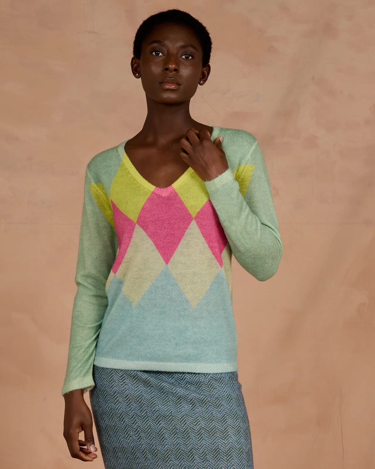Geo print jumper clearance