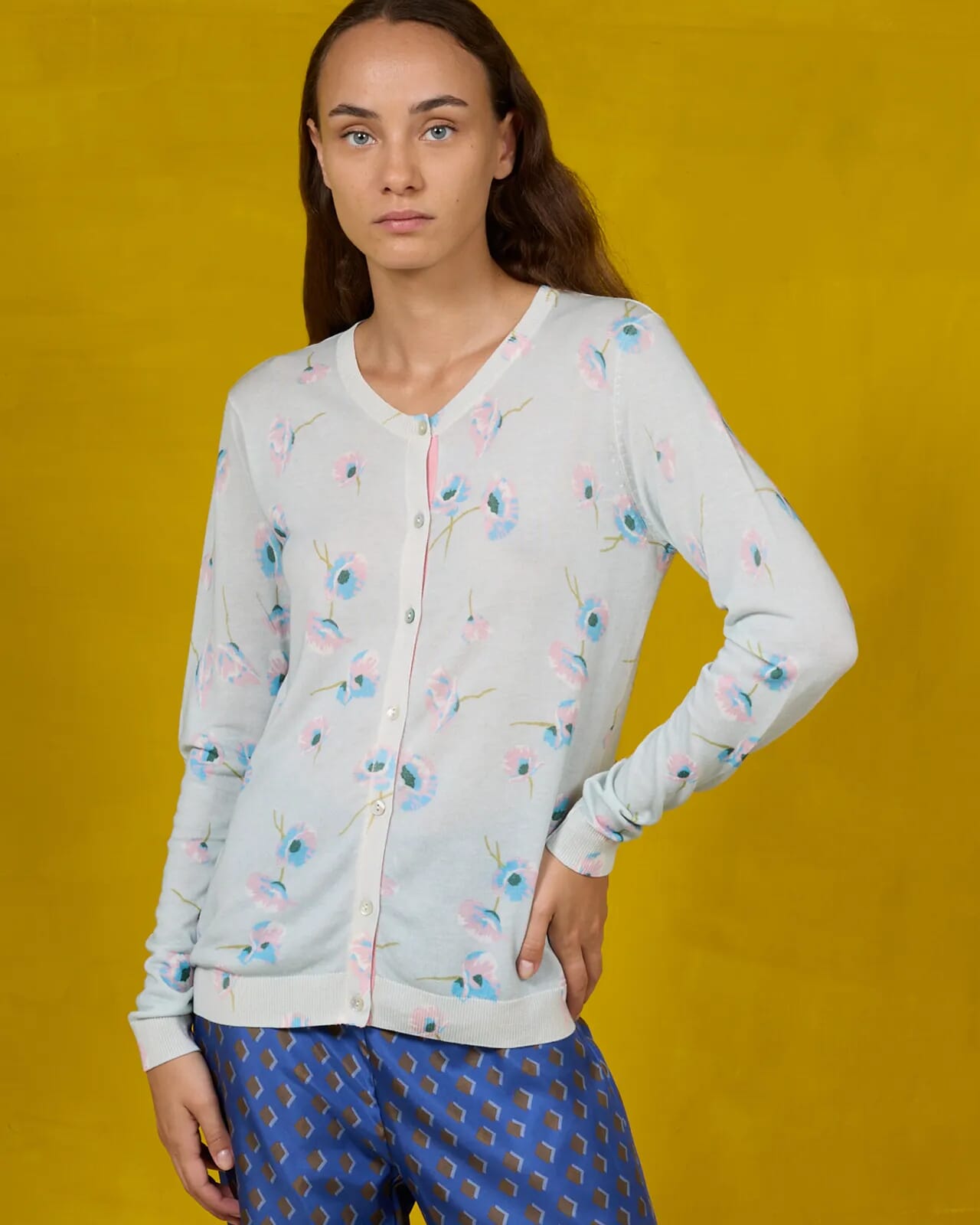 FLORAL PRINT CARDIGAN COL. 347