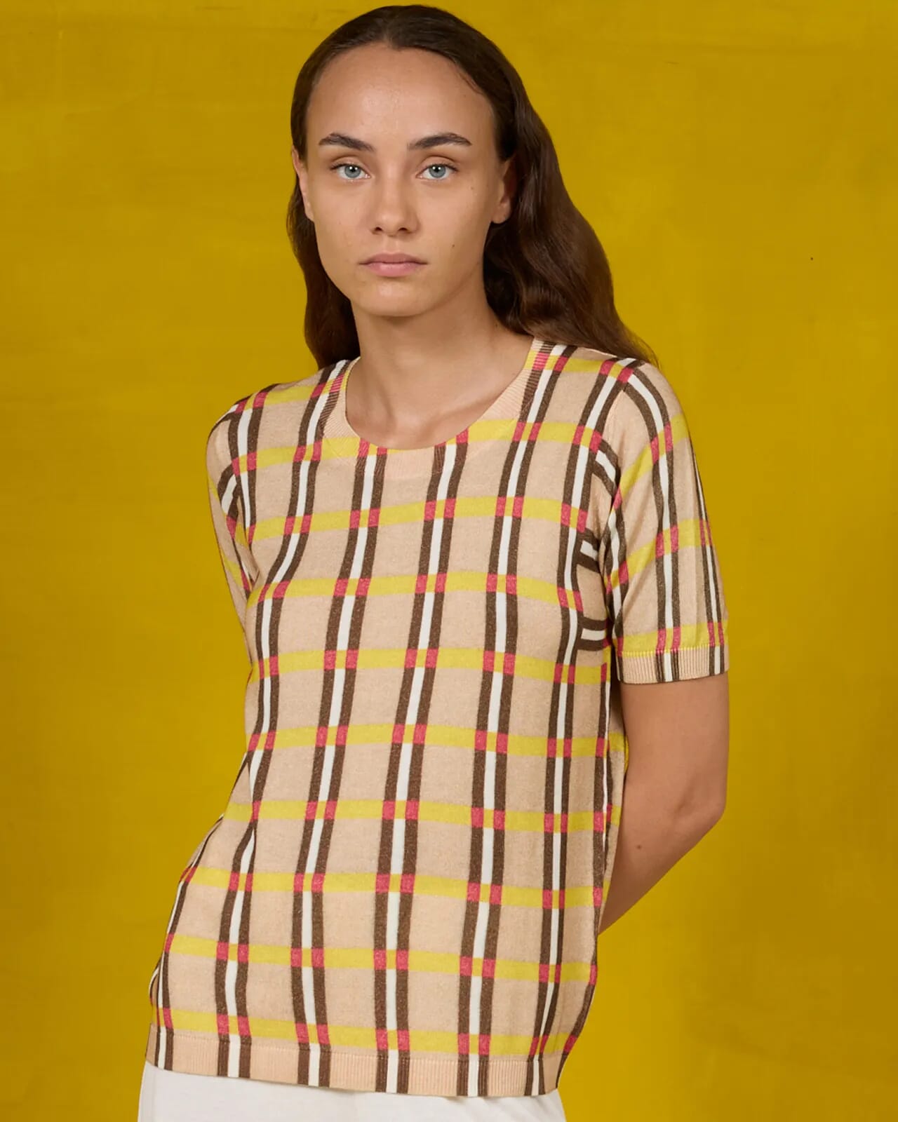 GEOMETRIC PRINT TOP COL.308