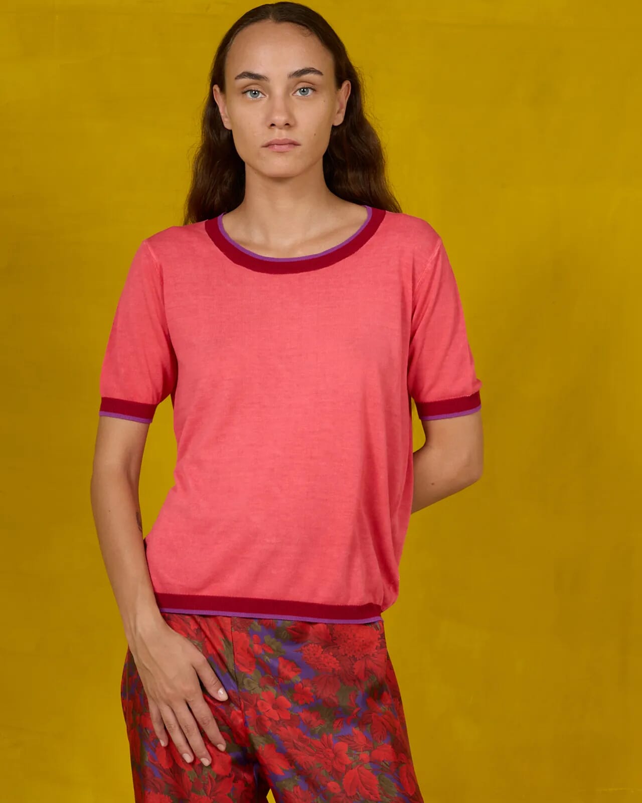 SOLID PRINT TOP COL.022