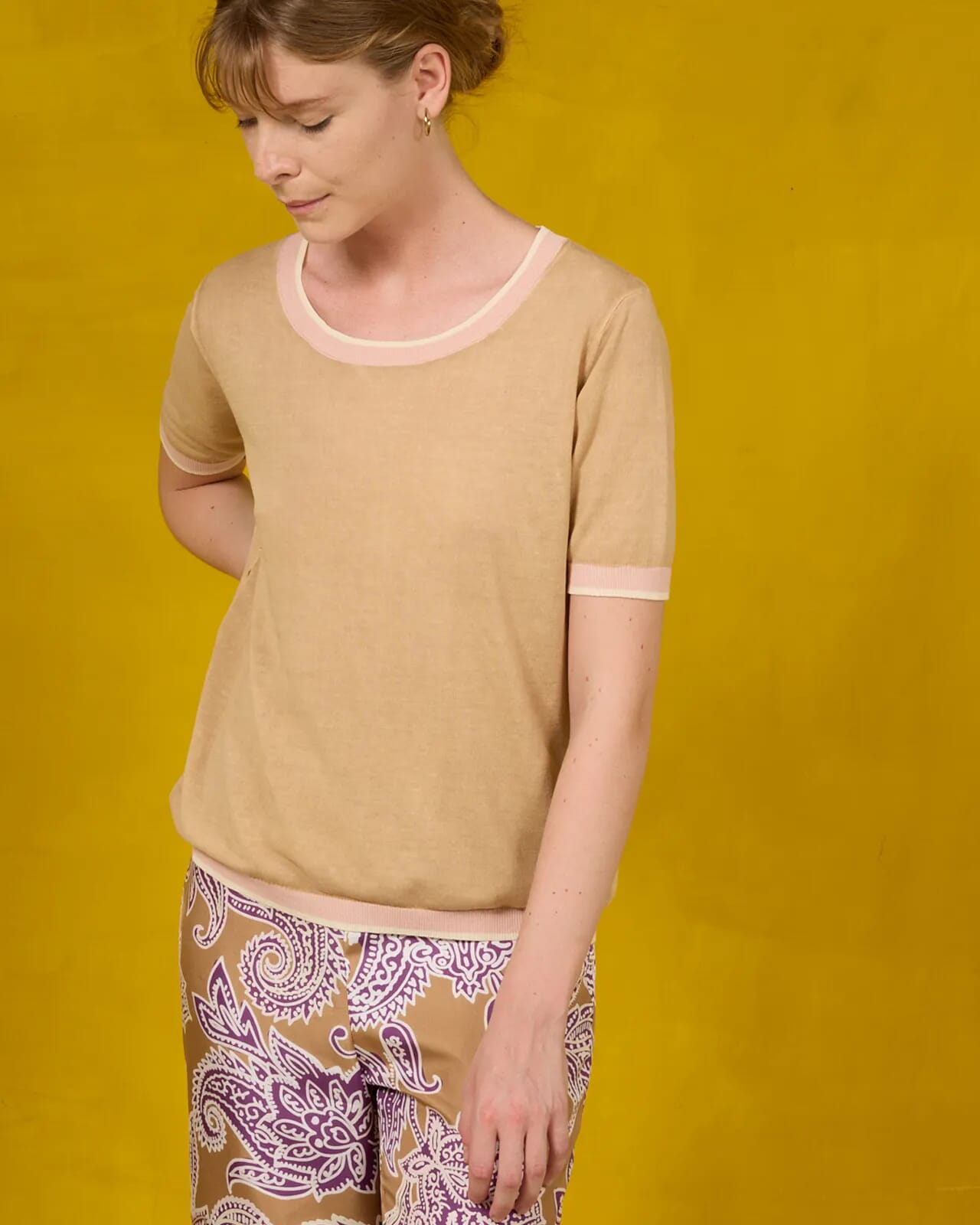 SOLID PRINT TOP COL.027