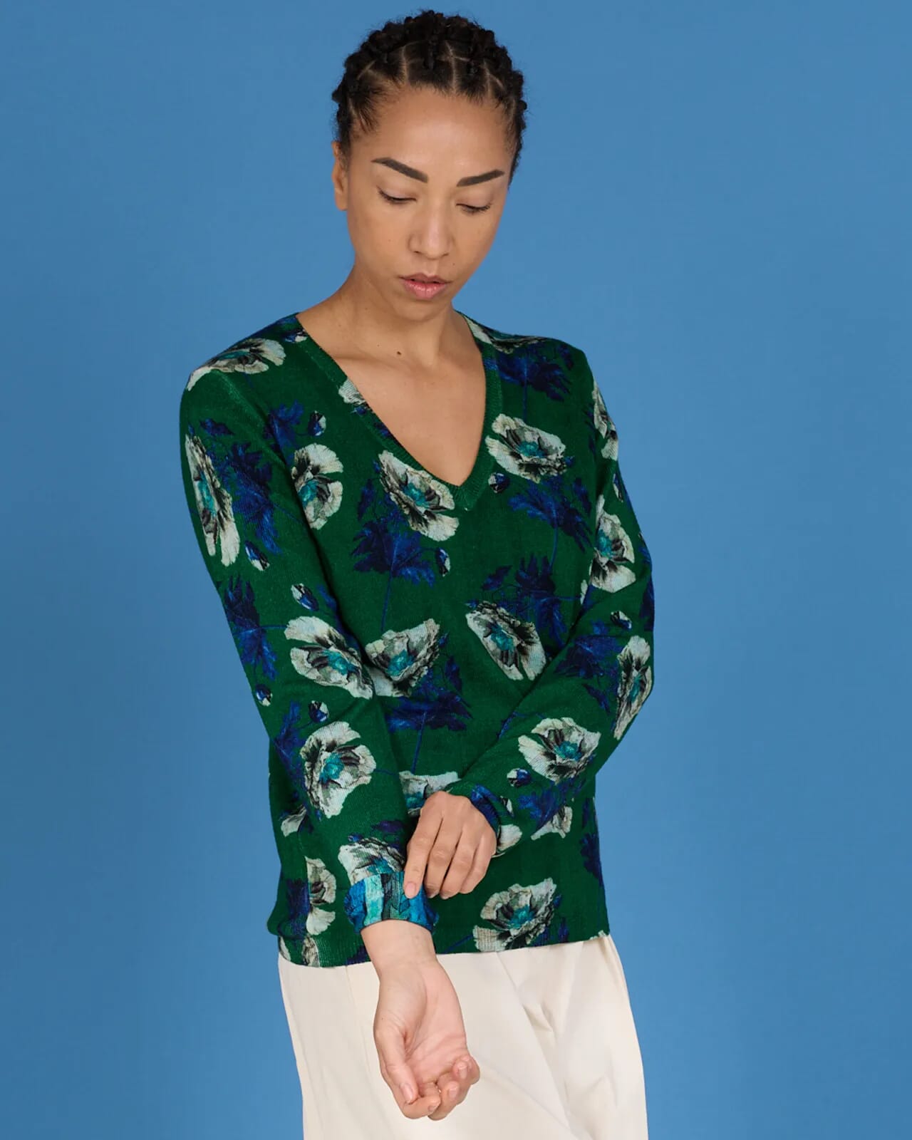 MULTIPRINT REVERSIBLE V NECK JUMPER COL. 500