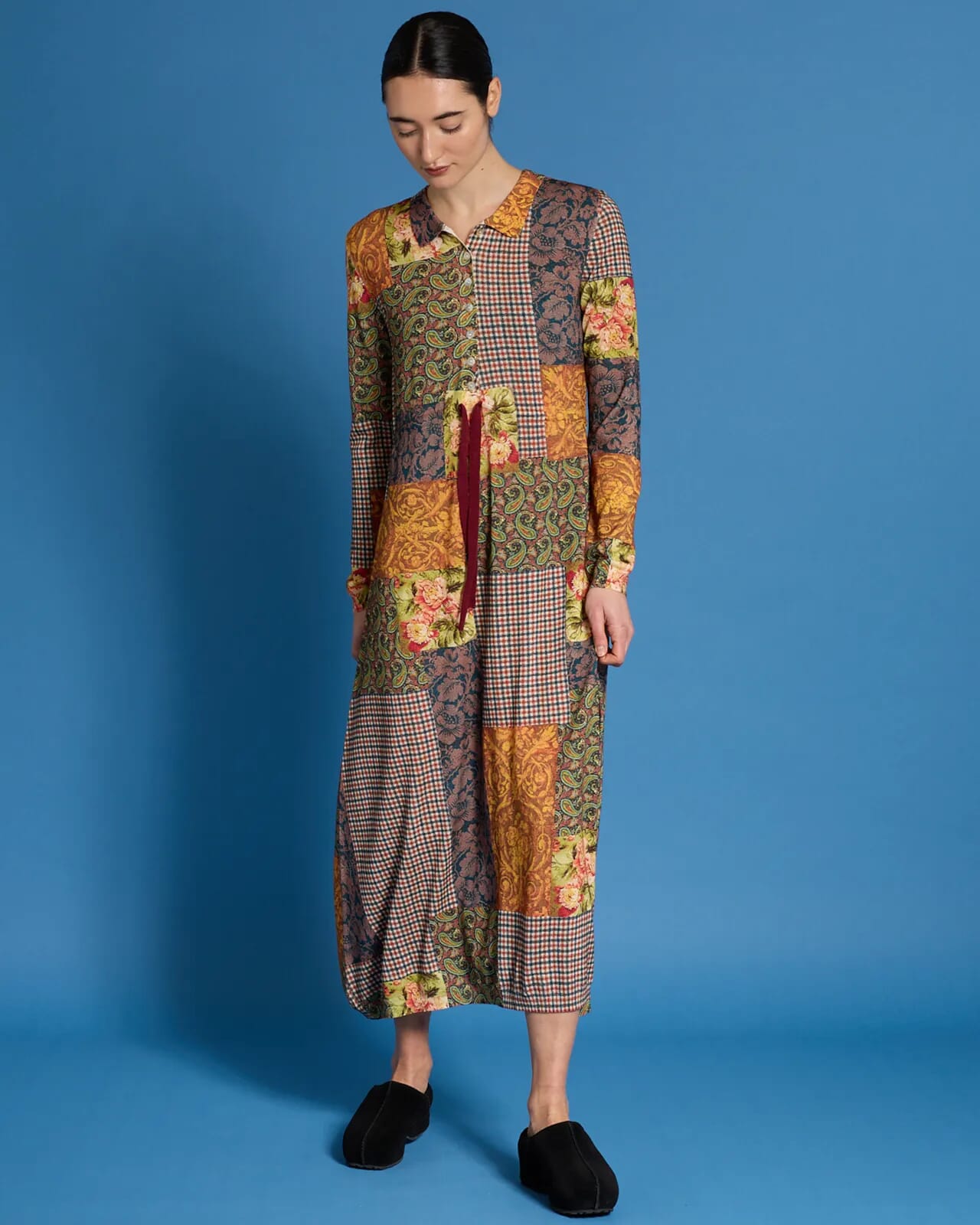 POLO FLORAL LONG DRESS COL.212