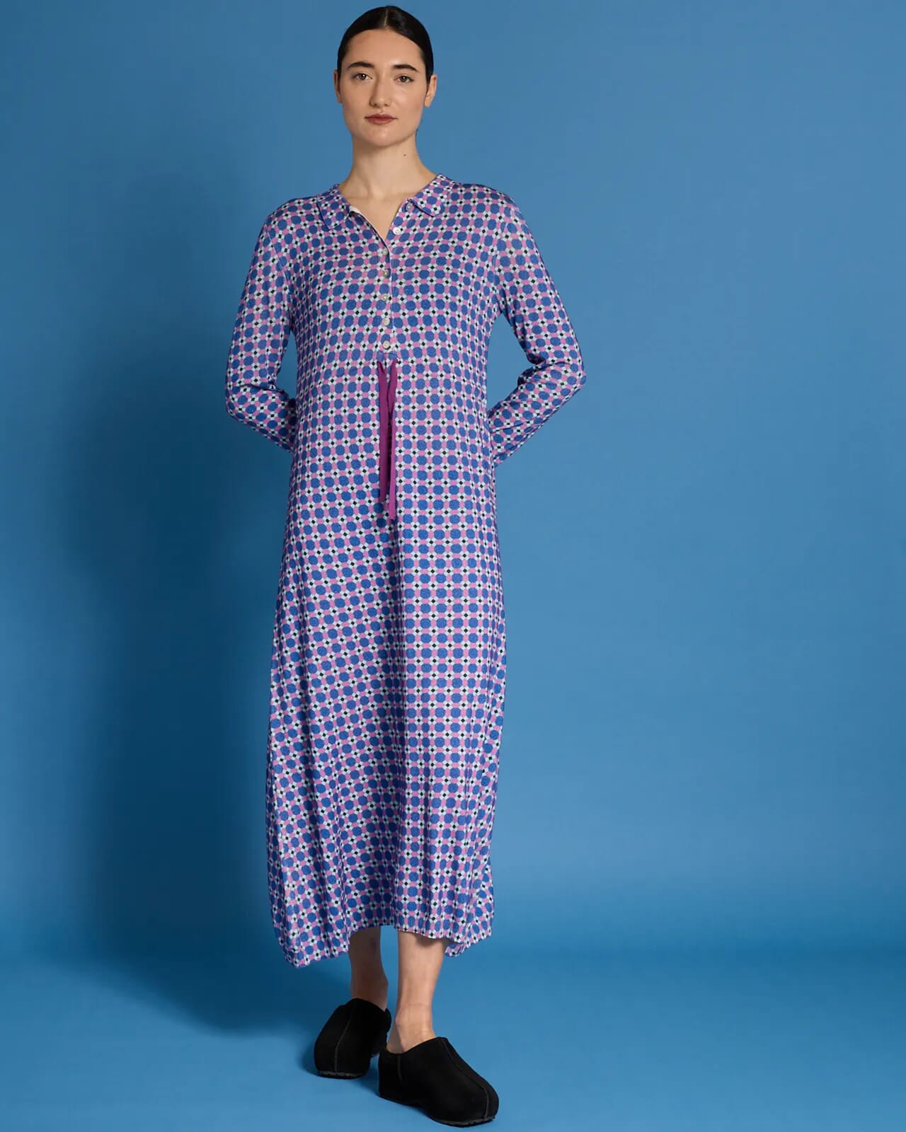 POLO GEOMETRIC LONG DRESS COL.256