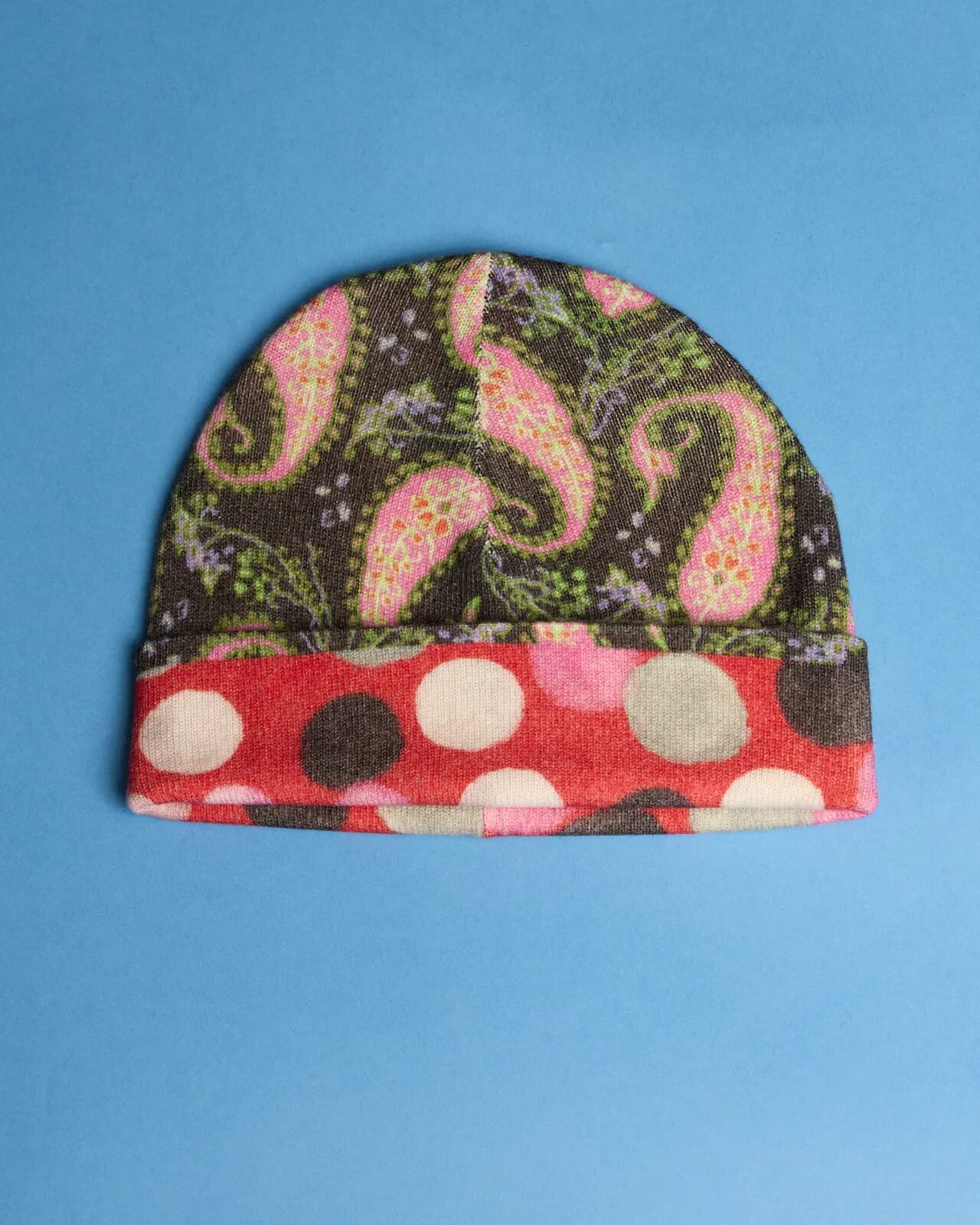 MULTI PRINT REVERSIBLE BEANIE COL.017