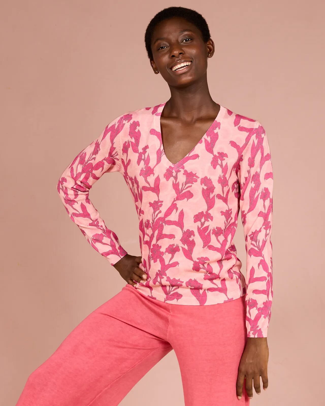MULTIPRINT REVERSIBLE V NECK JUMPER COL. 602