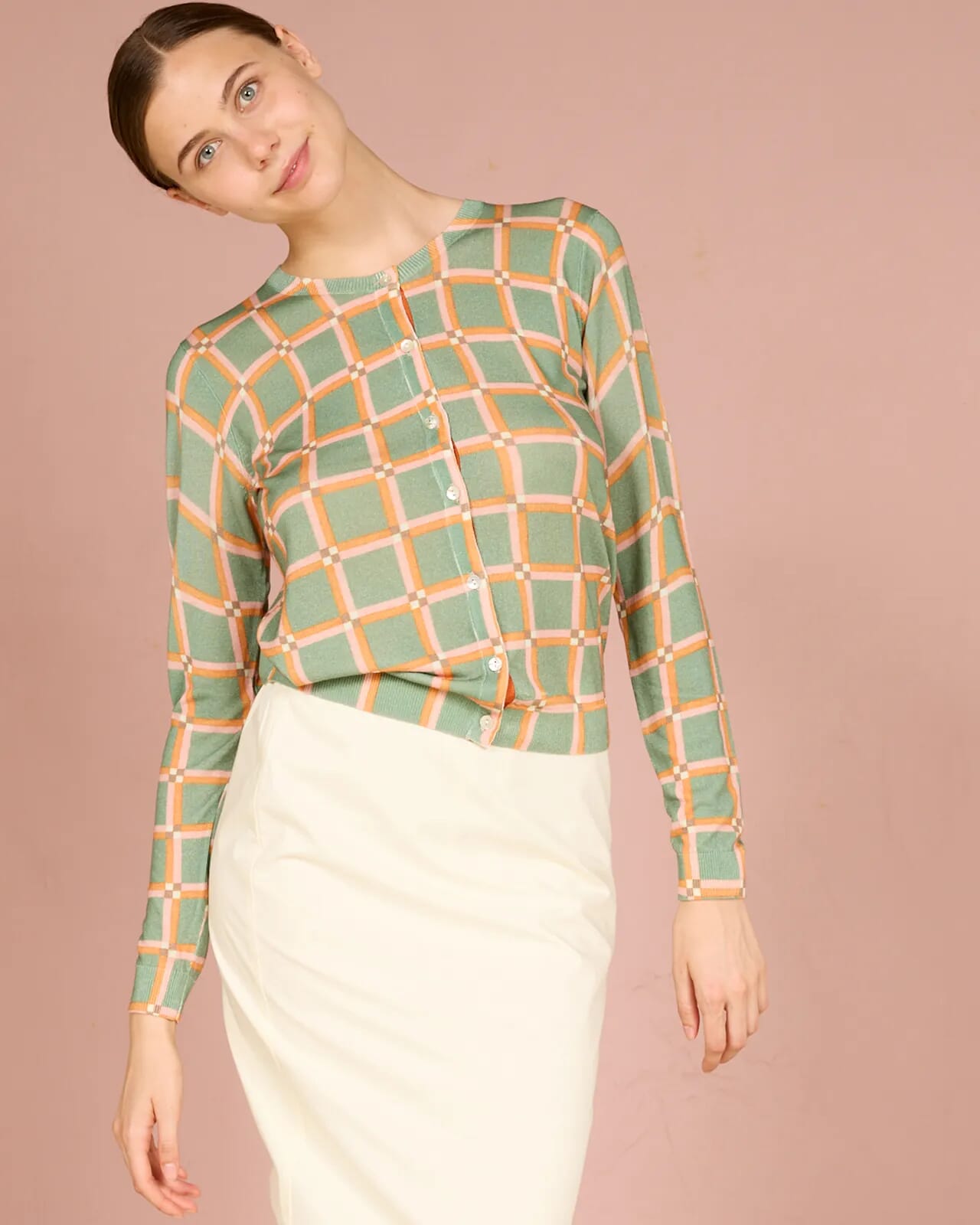 GEOMETRIC PRINT CARDIGAN COL. 426