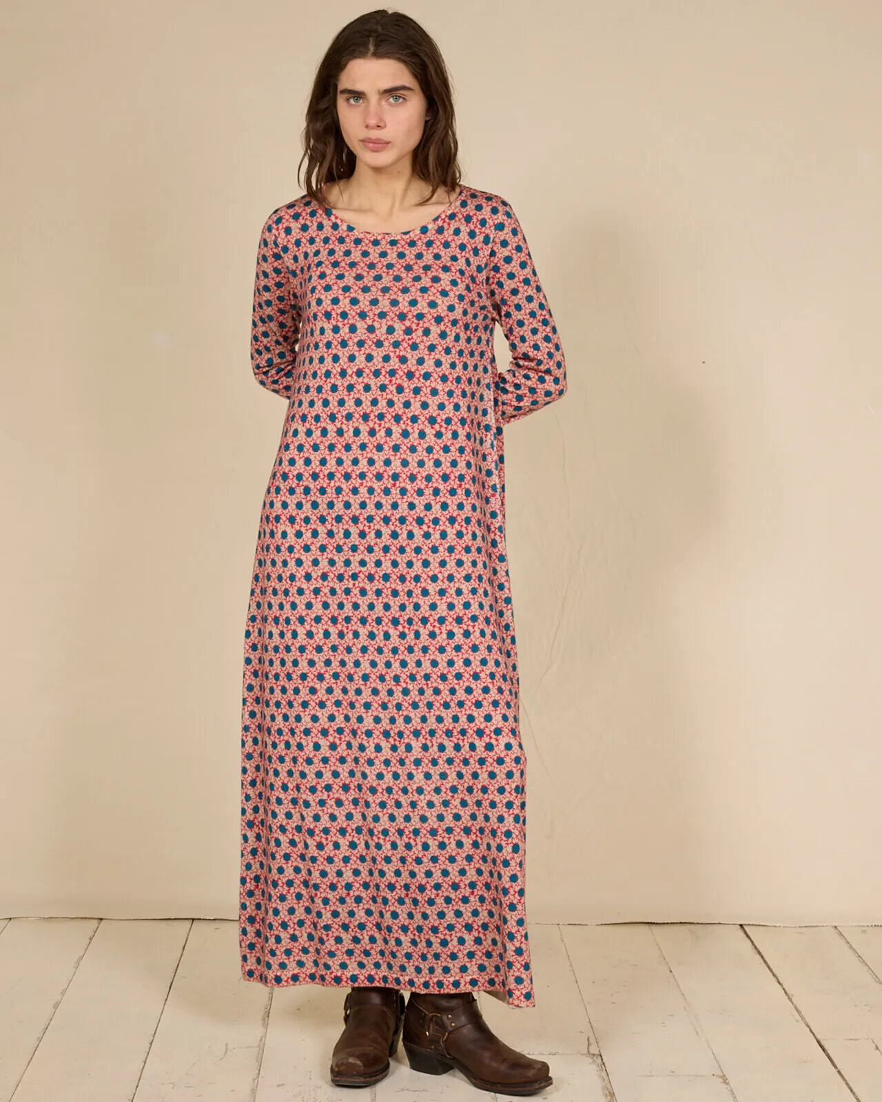 GEOMETRIC LONG DRESS COL.141