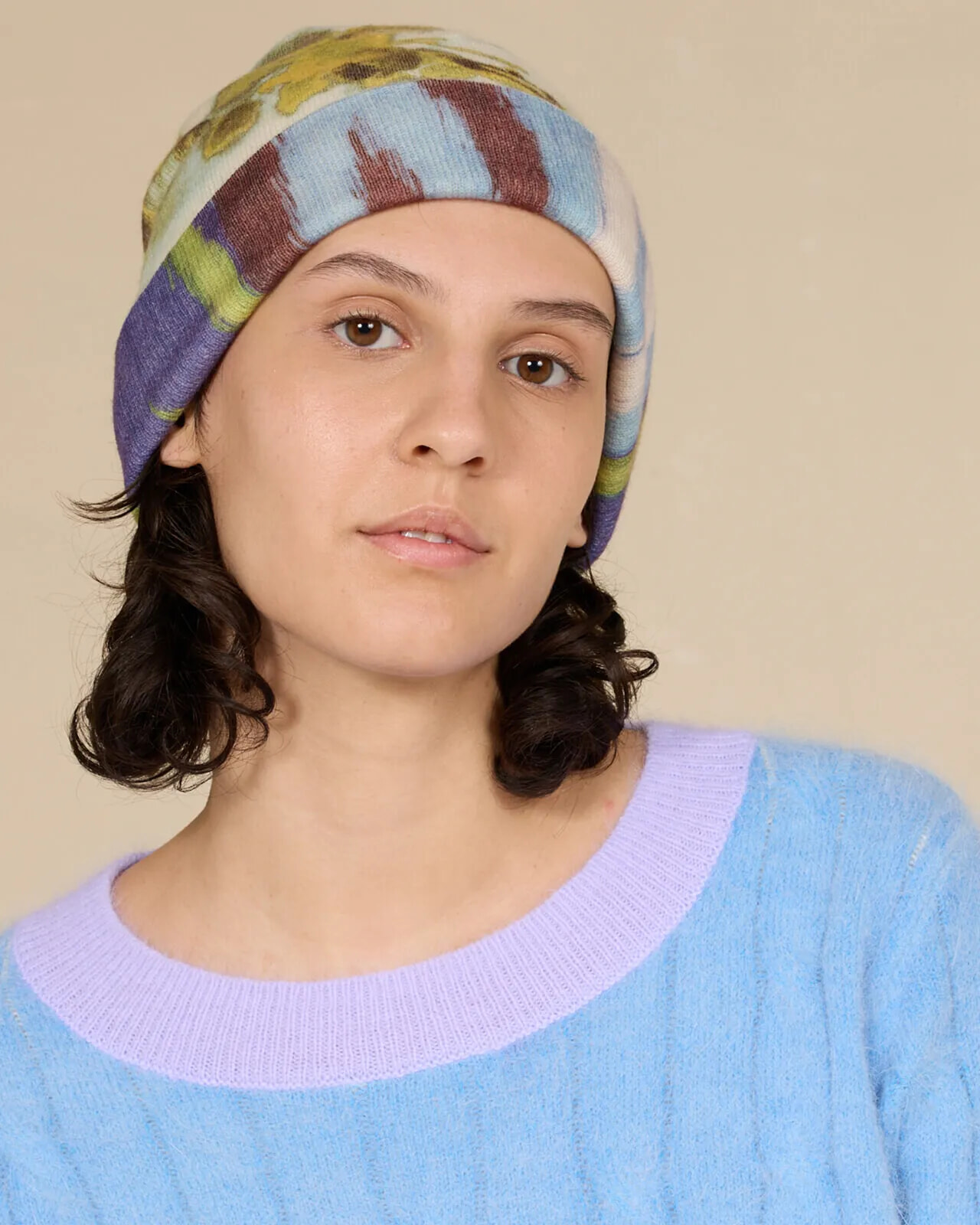MULTI PRINT REVERSIBLE BEANIE COL.021