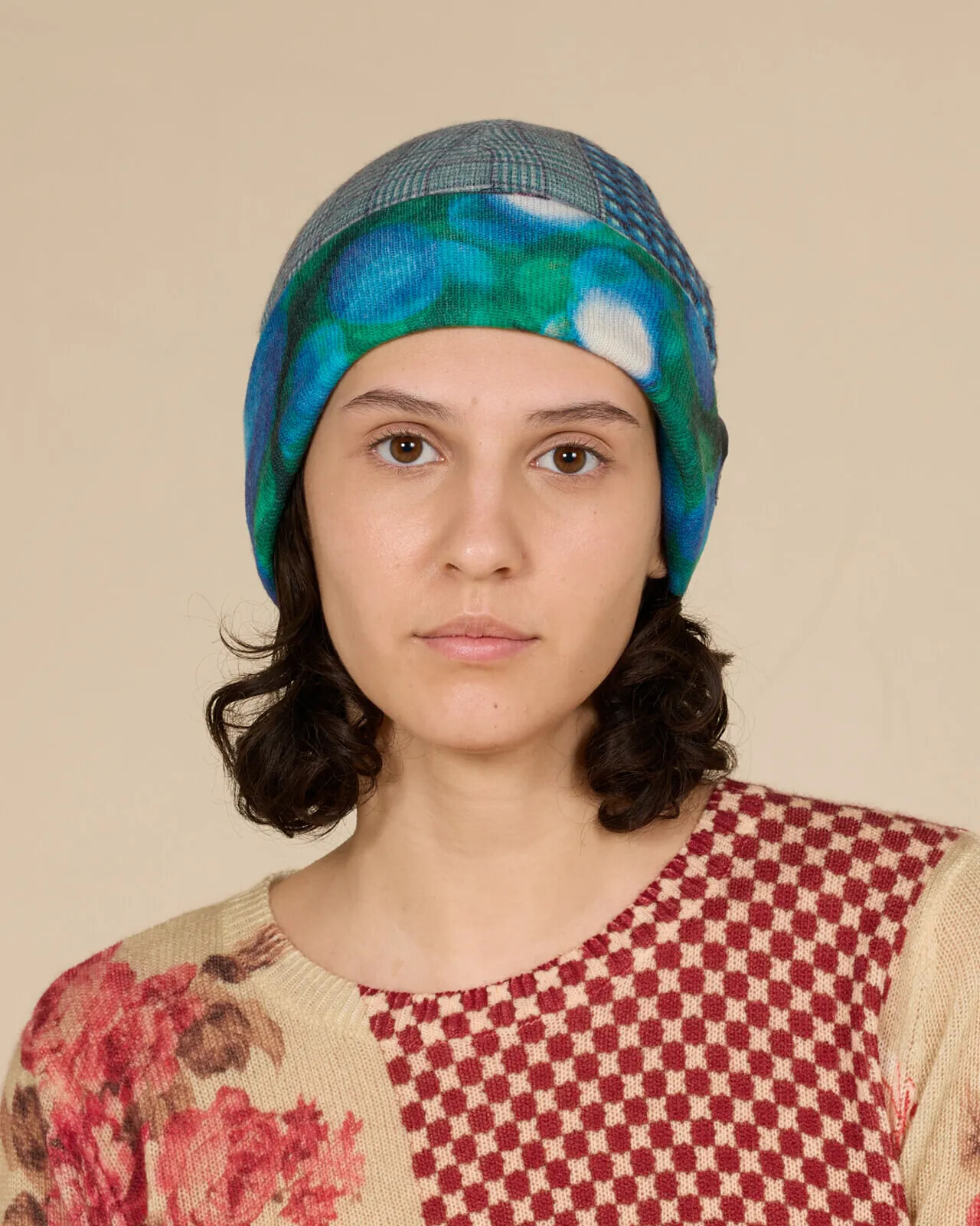 MULTI PRINT REVERSIBLE BEANIE COL.014