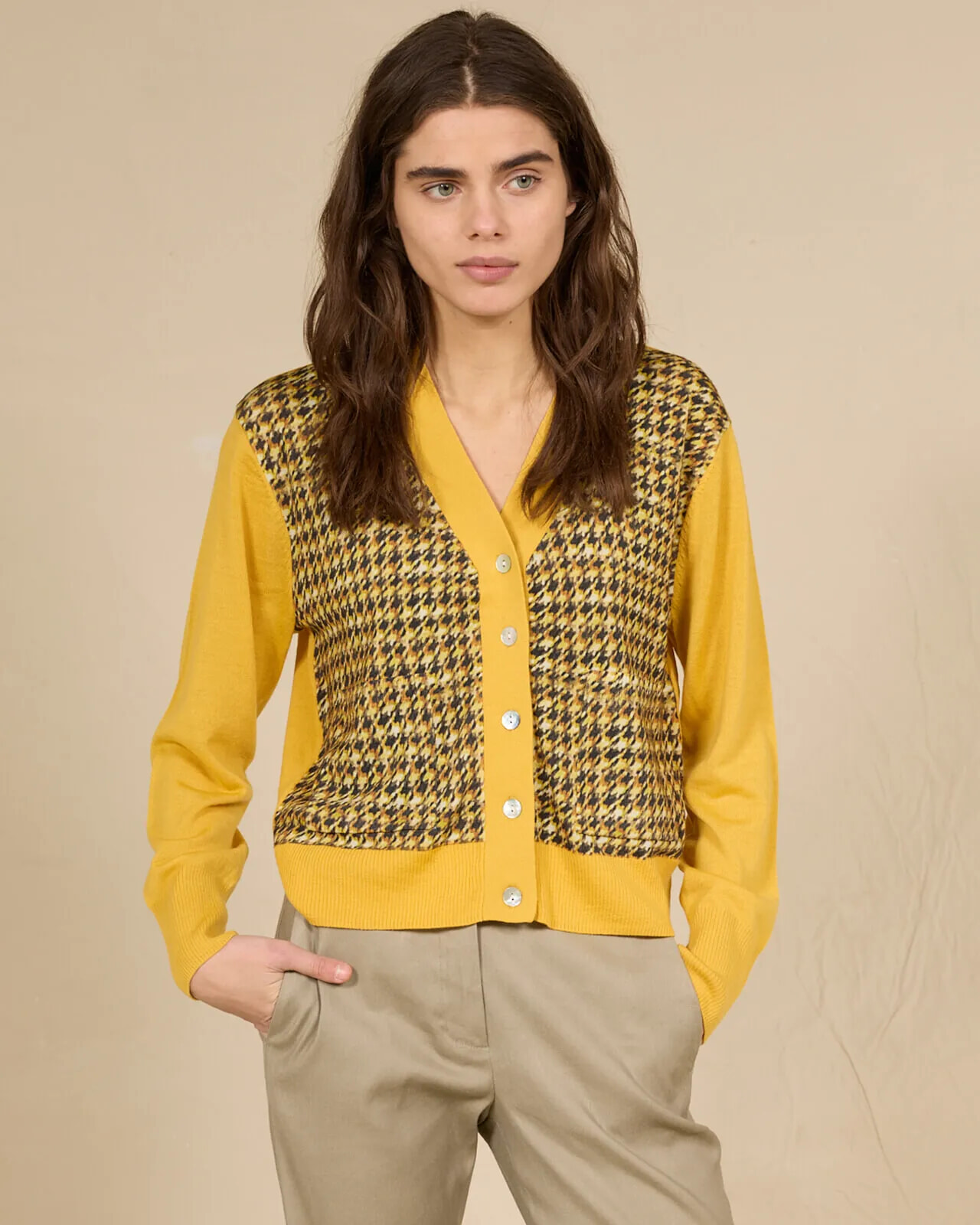 TARTAN PRINT CARDIGAN JACKET COL. 229