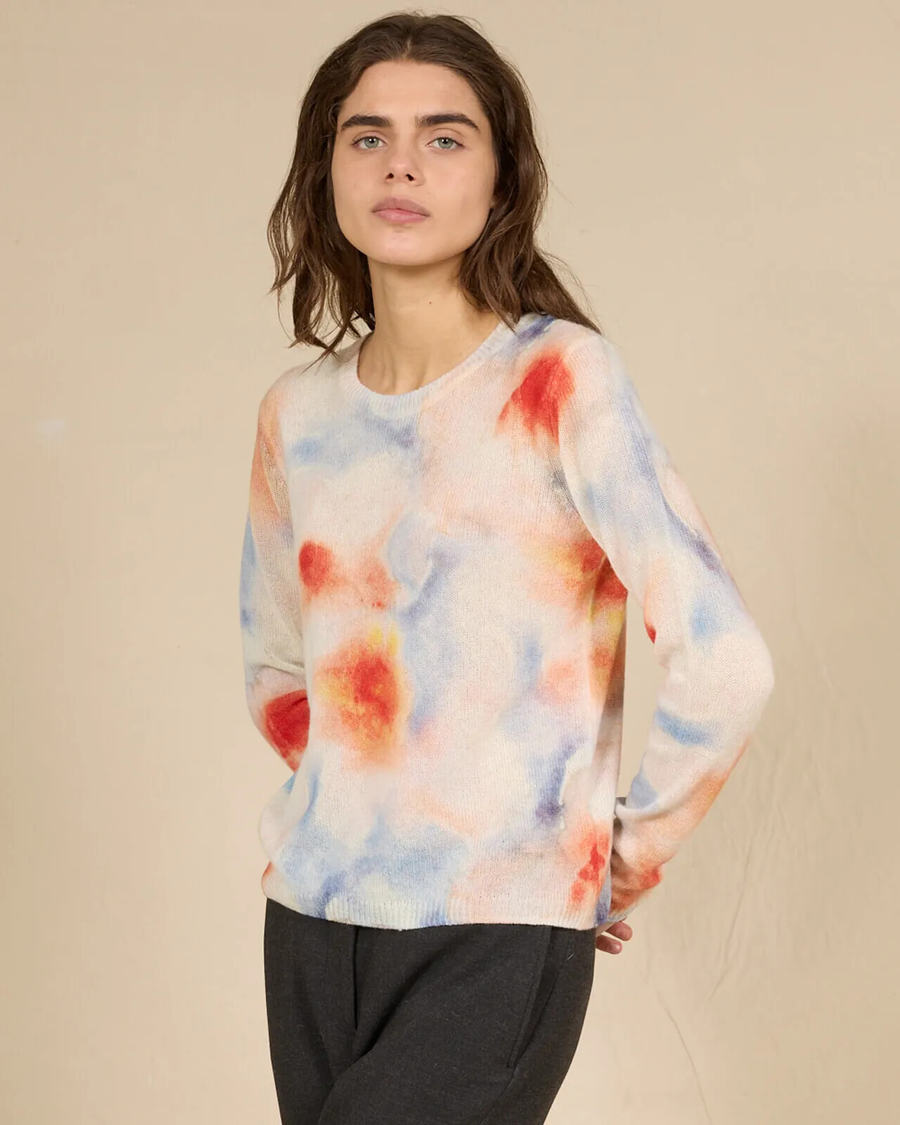 ABSTRACT PRINT CREWNECK JUMPER COL.164