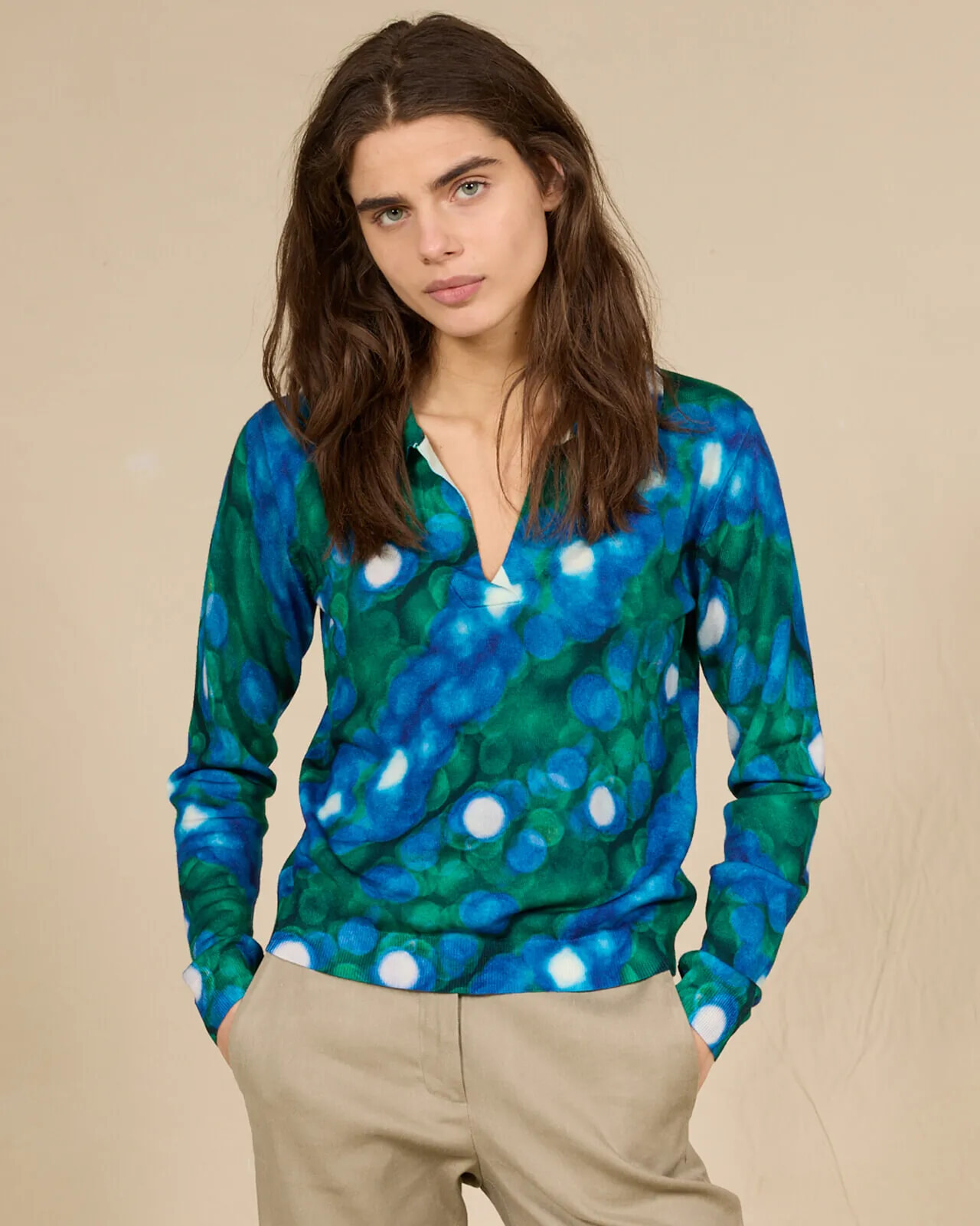 ABSTRACT PRINT POLO COL.208