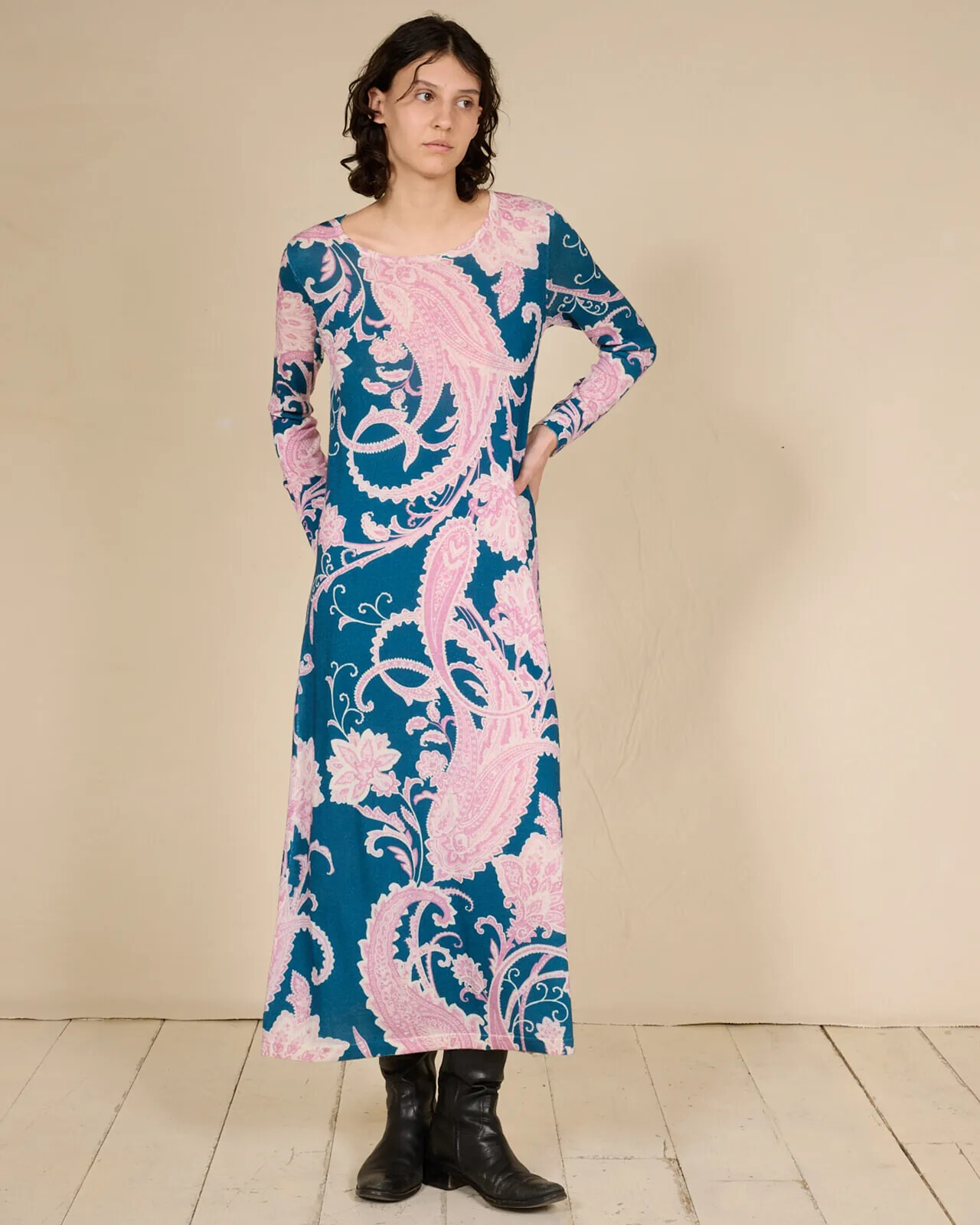 ABSTRACT LONG DRESS COL.116