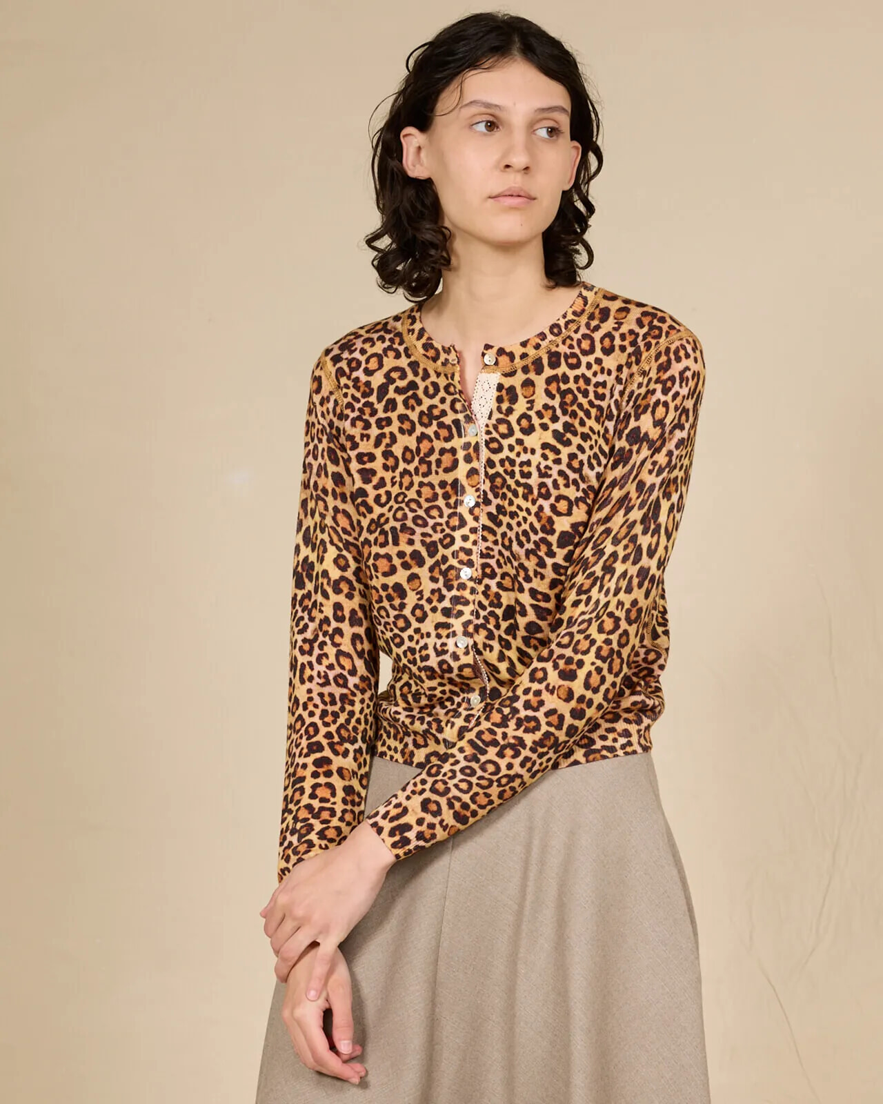 MULTIPRINT REVERSIBLE CREWNECK CARDIGAN COL.305