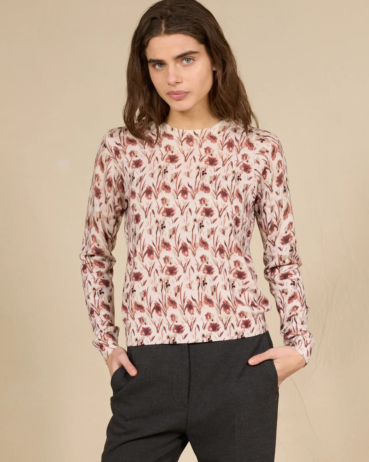 FLORALPRINT CREWNECK JUMPER COL. 197
