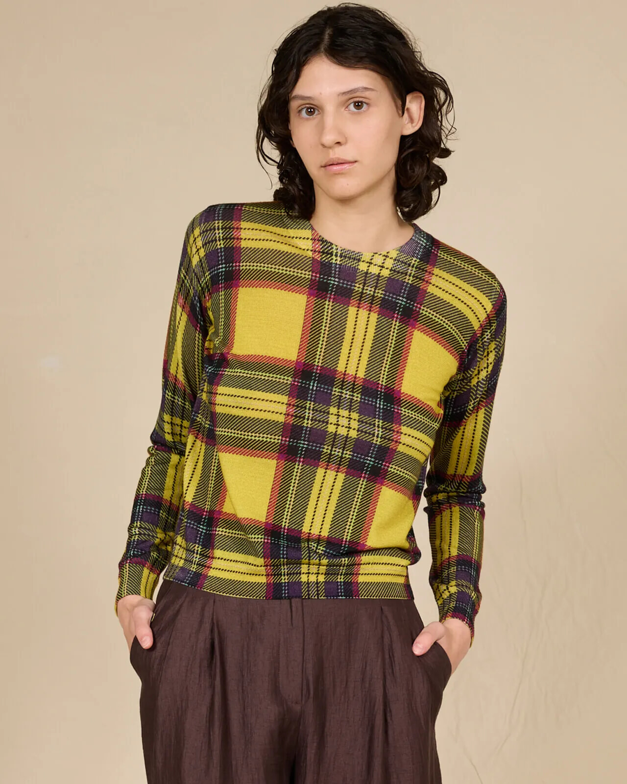 GEOMETRIC PRINT CREWNECK JUMPER COL. 264
