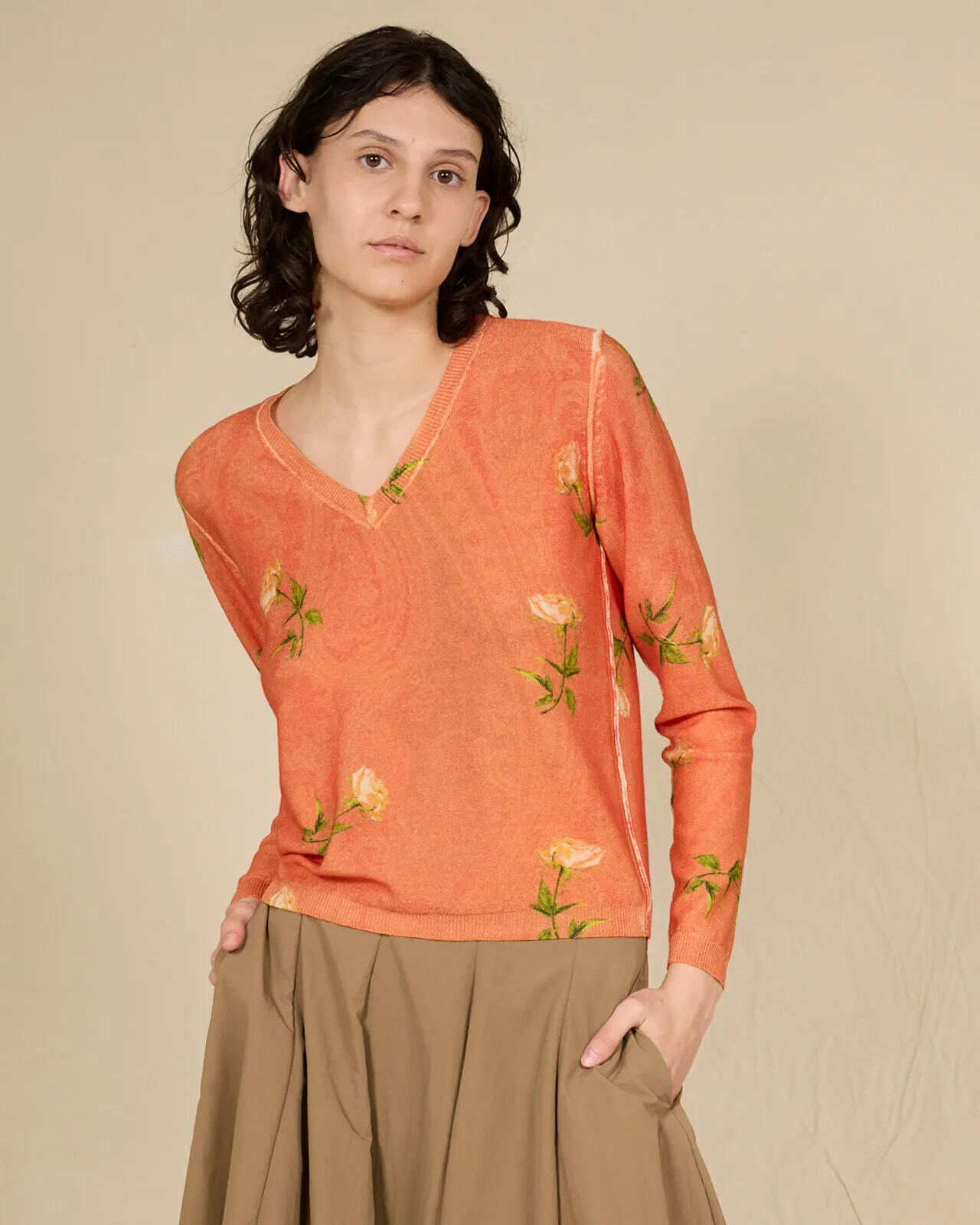 MULTIPRINT REVERSIBLE V NECK JUMPER COL. 301