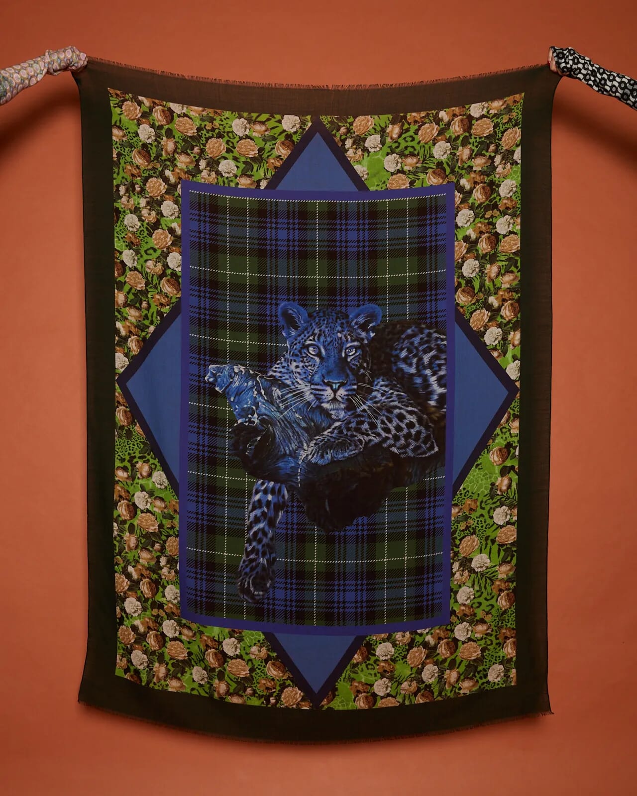 MULTI PRINT WIDE SCARF COL.007