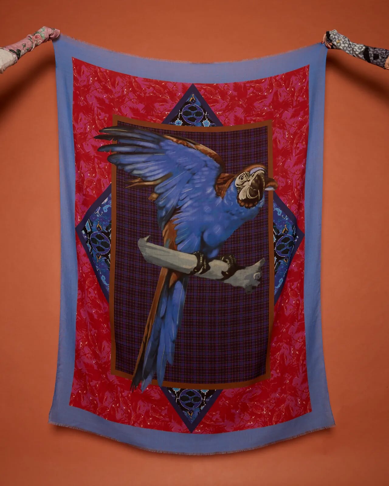 MULTI PRINT WIDE SCARF COL.001