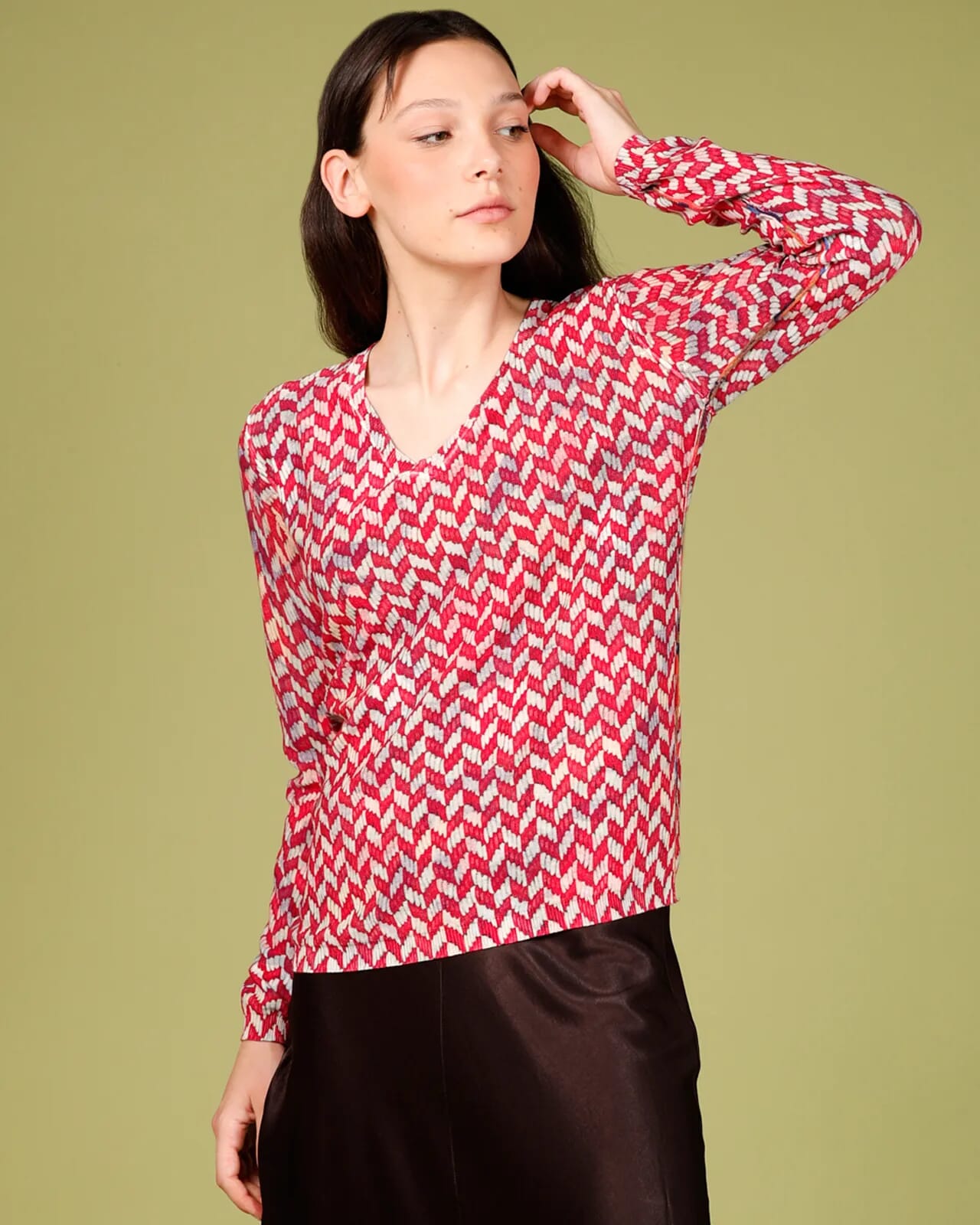 MULTIPRINT REVERSIBLE V NECK  JUMPER COL. 510