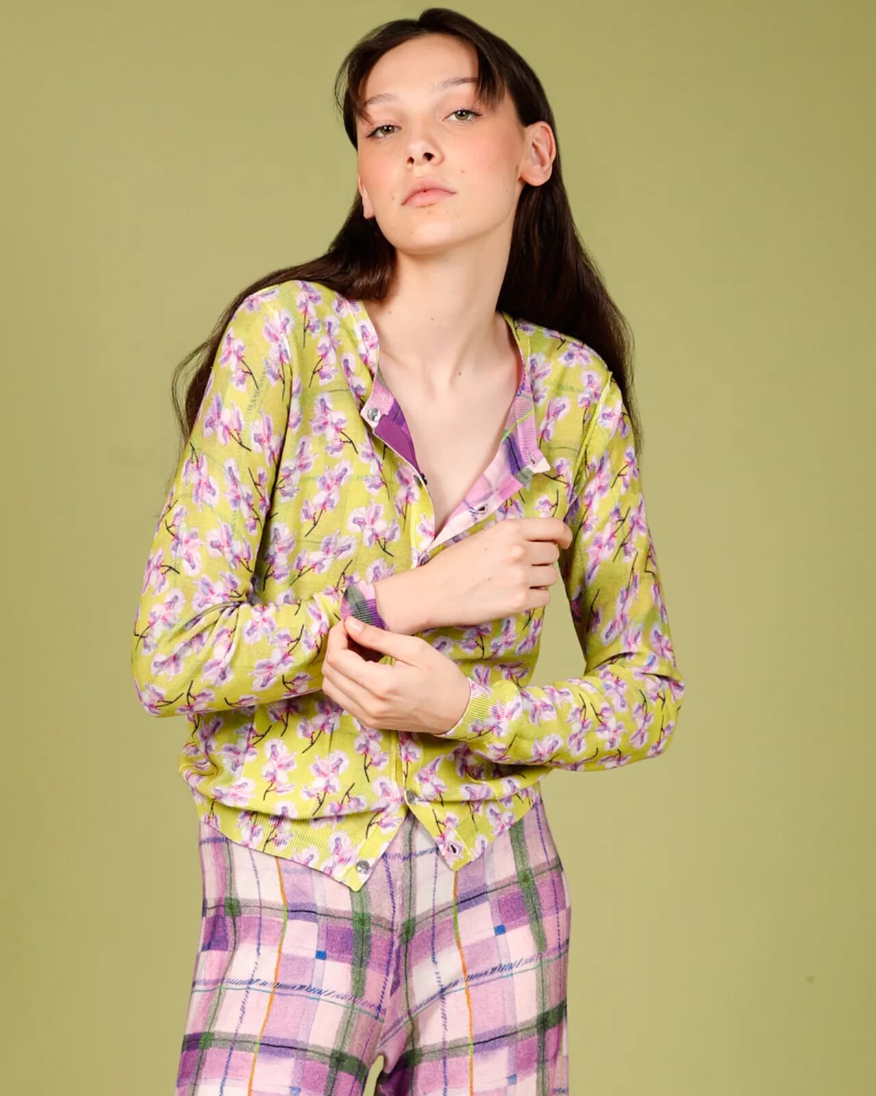 MULTIPRINT REVERSIBLE CARDIGAN WITH POCKETS COL.506