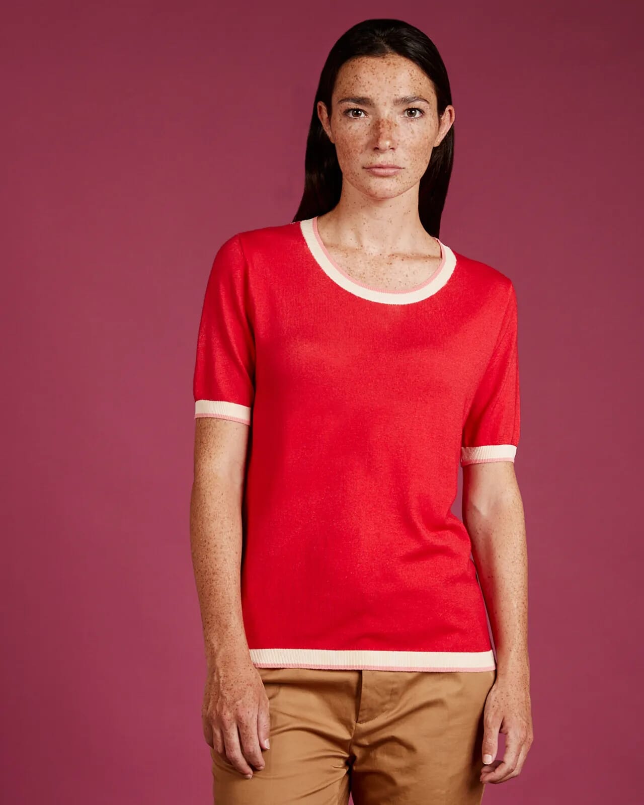 SOLID PRINT TOP COL.028