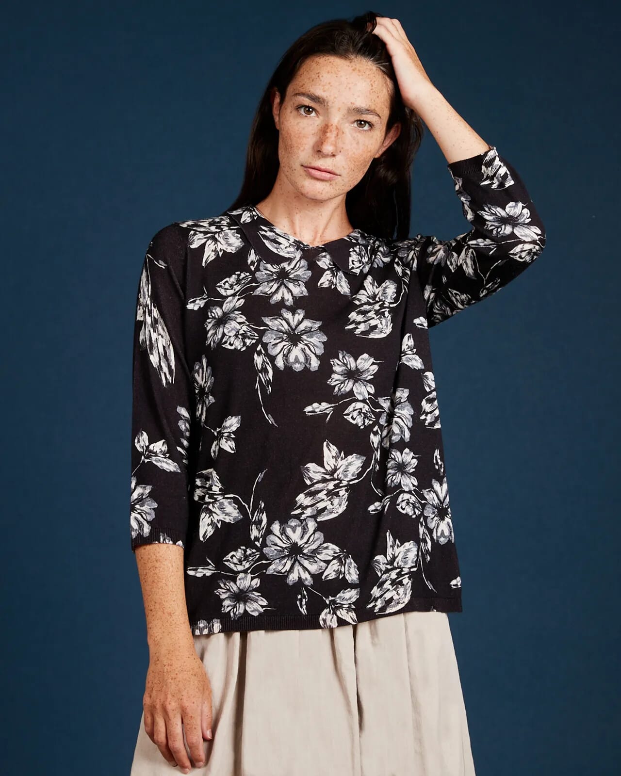 FLORAL PRINT DUPLEX POLO COL.996