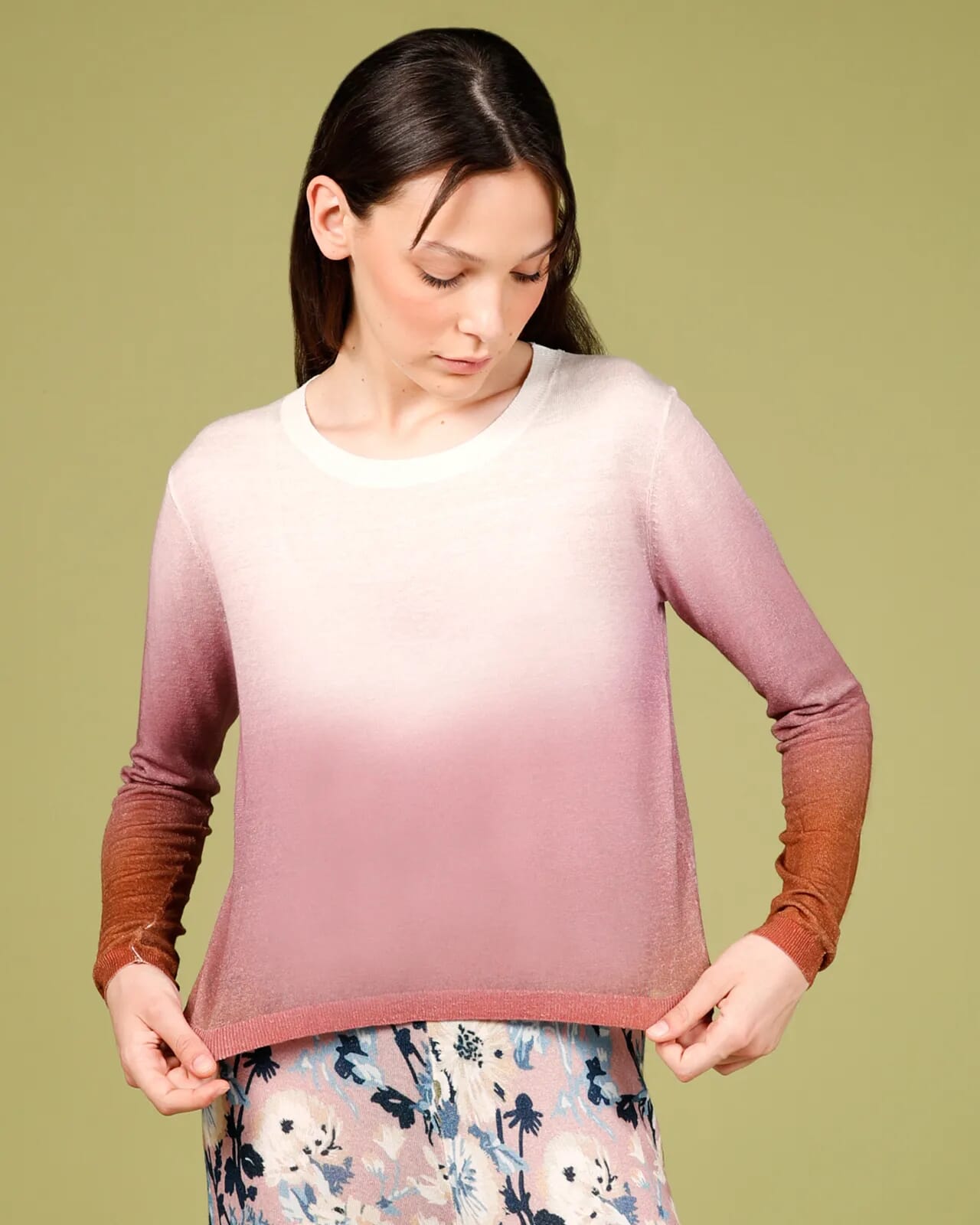 ABSTRACT PRINT CREWNECK JUMPER COL.1038